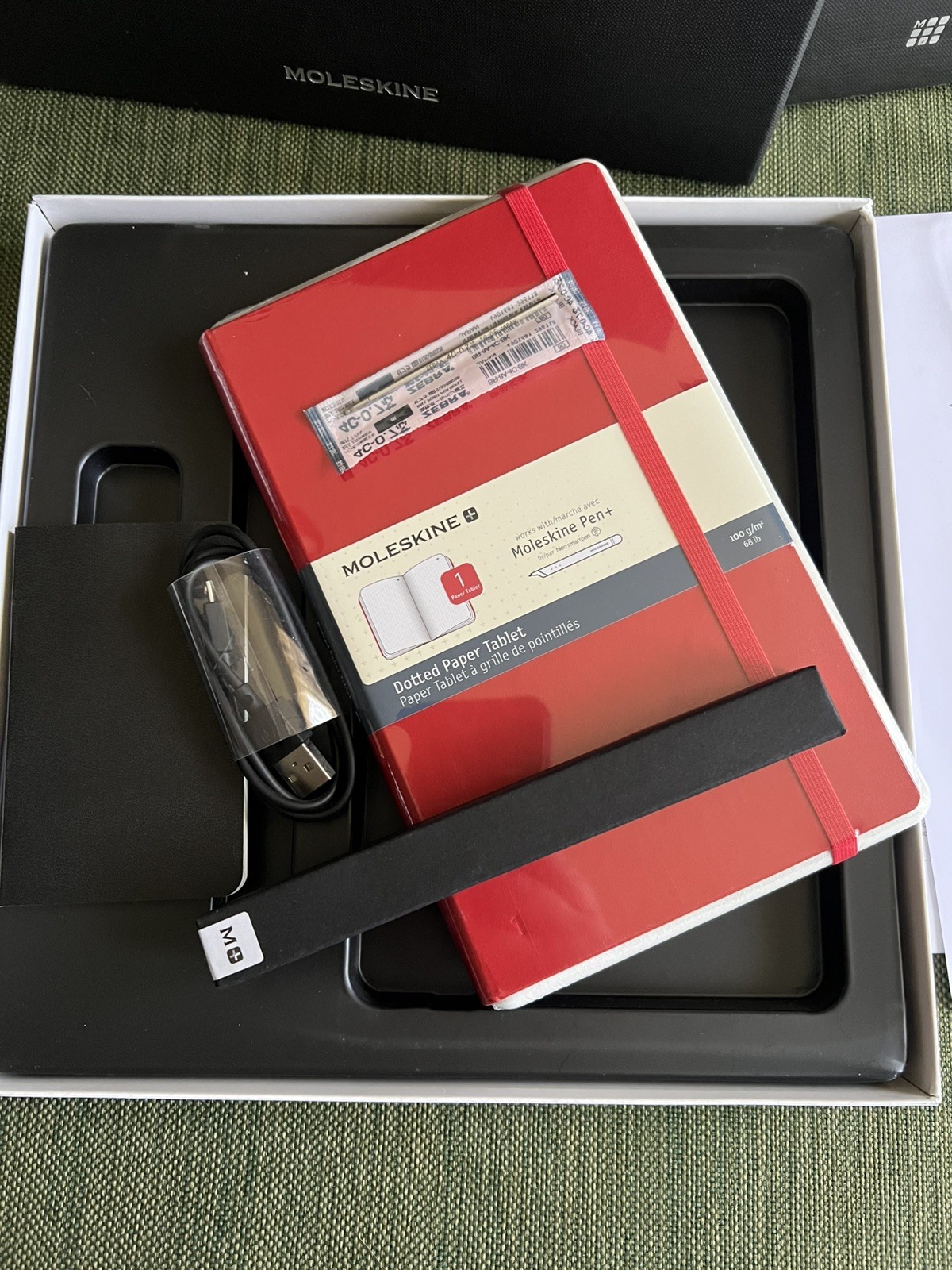 Moleskine Smart Writing Set Paper Notebook + Smart Pen Scarlet Red