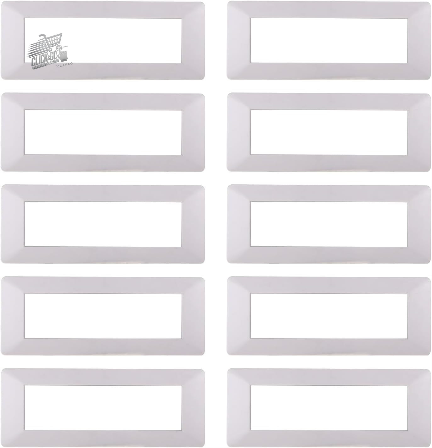 10 Vimar Plana Compatible 7 Seater Plates - High Quality White Technopolymer