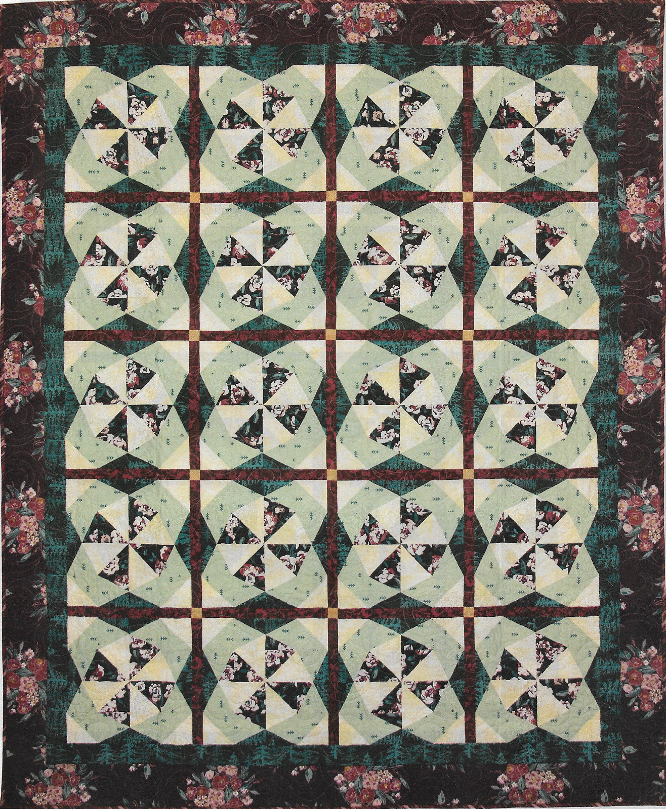Forest & Flowers Quilt quilting pattern instructions
