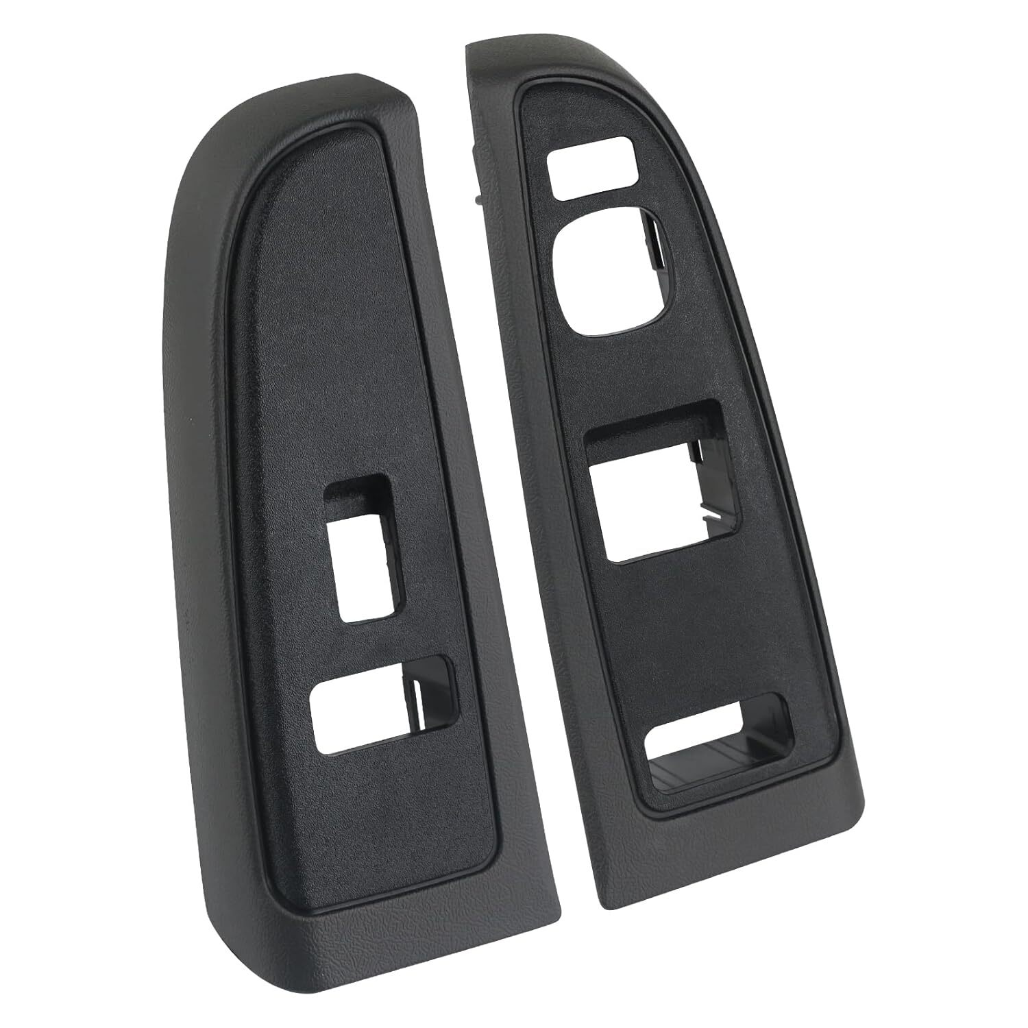 Pair Power Window Switch Bezels For 04-07 Silverado Sierra Front Door Pewter