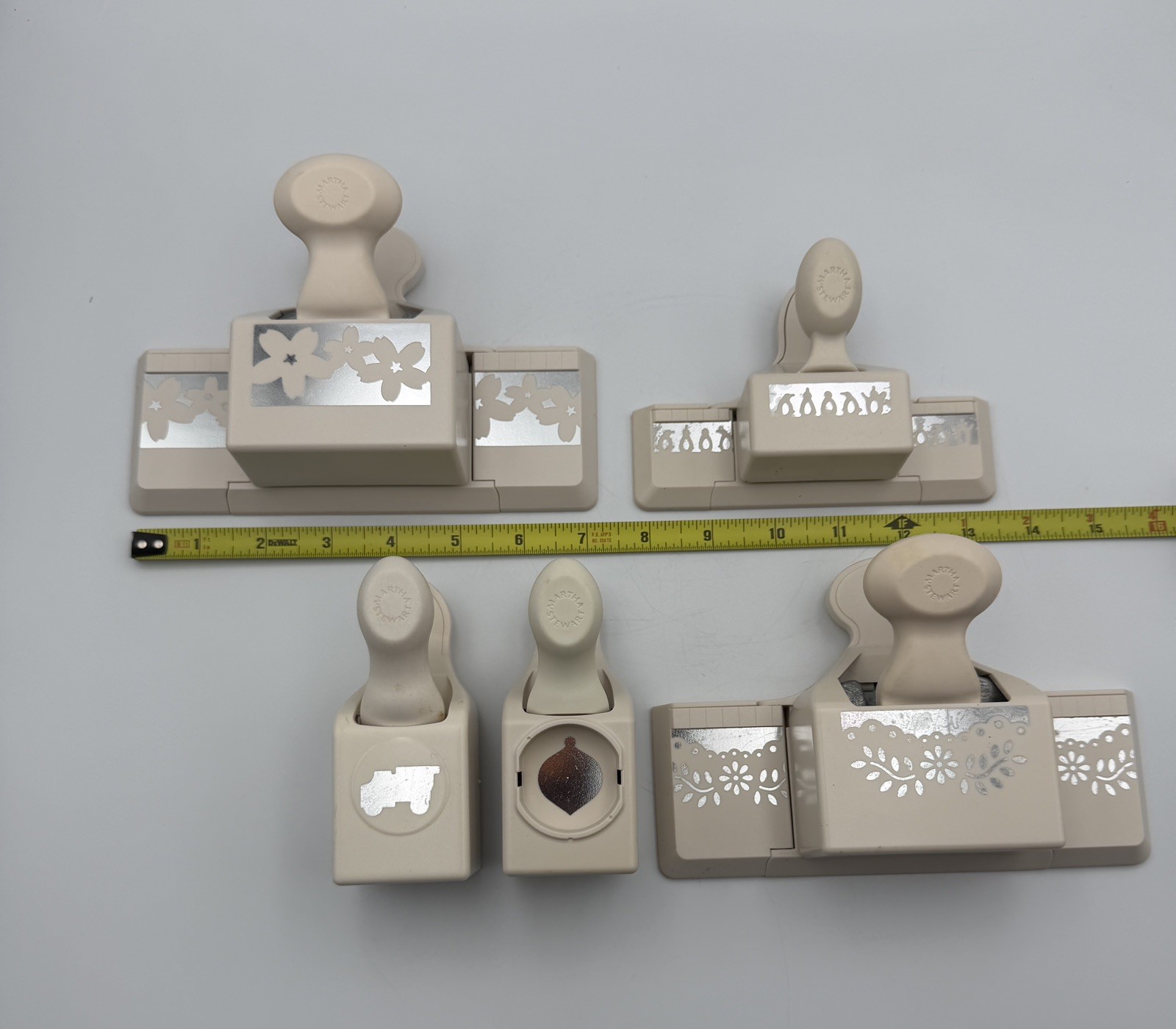 Martha Stewart lot of 5 vintage  mixed shape crafting Paper Punches