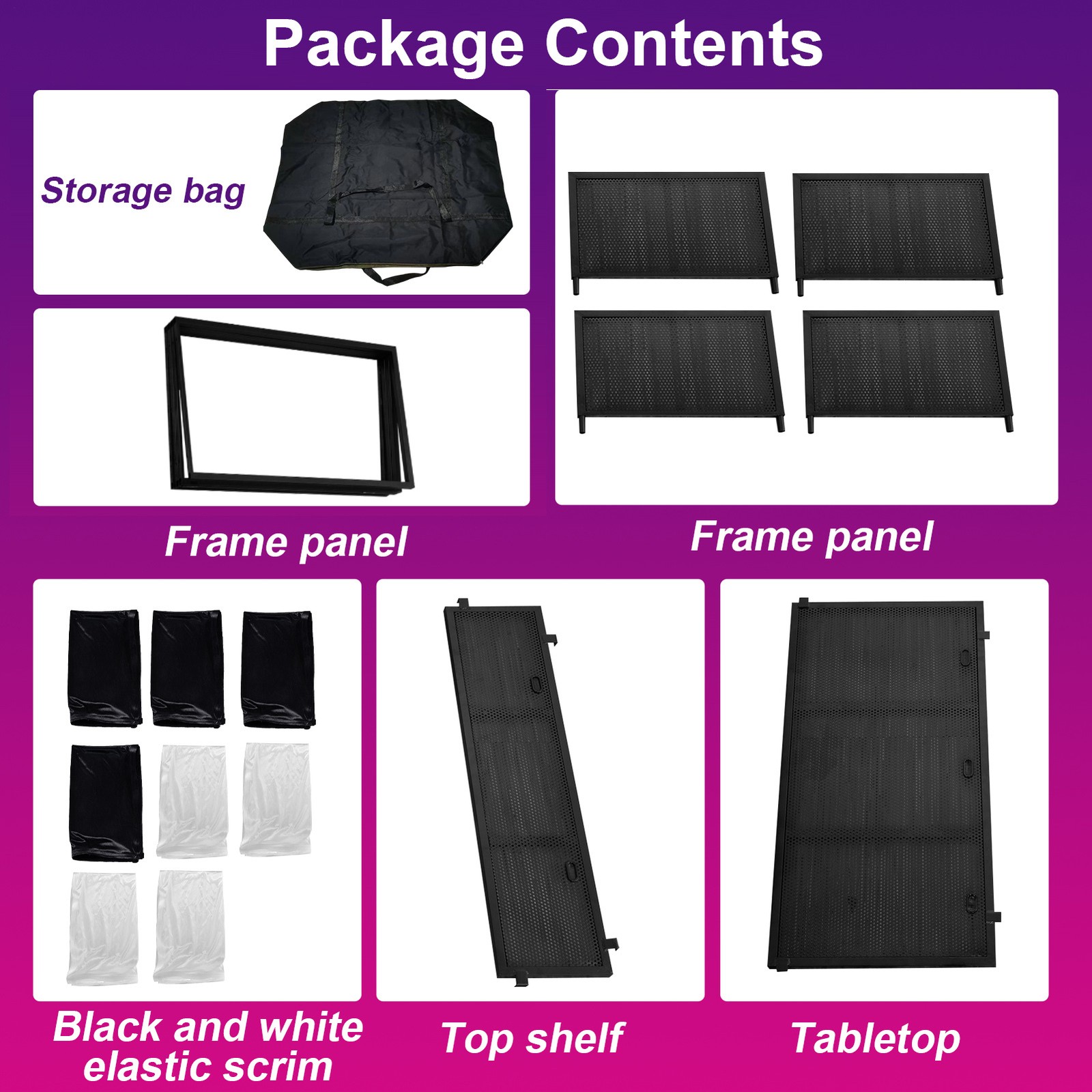 Foldable DJ Stand Portable Metal Frame Adjustable Rack for Synth & DJ Controller