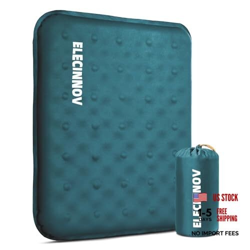 Inflatable Seat Cushion, Self Inflating Memory Foam Stadium Regular Blue-1pack