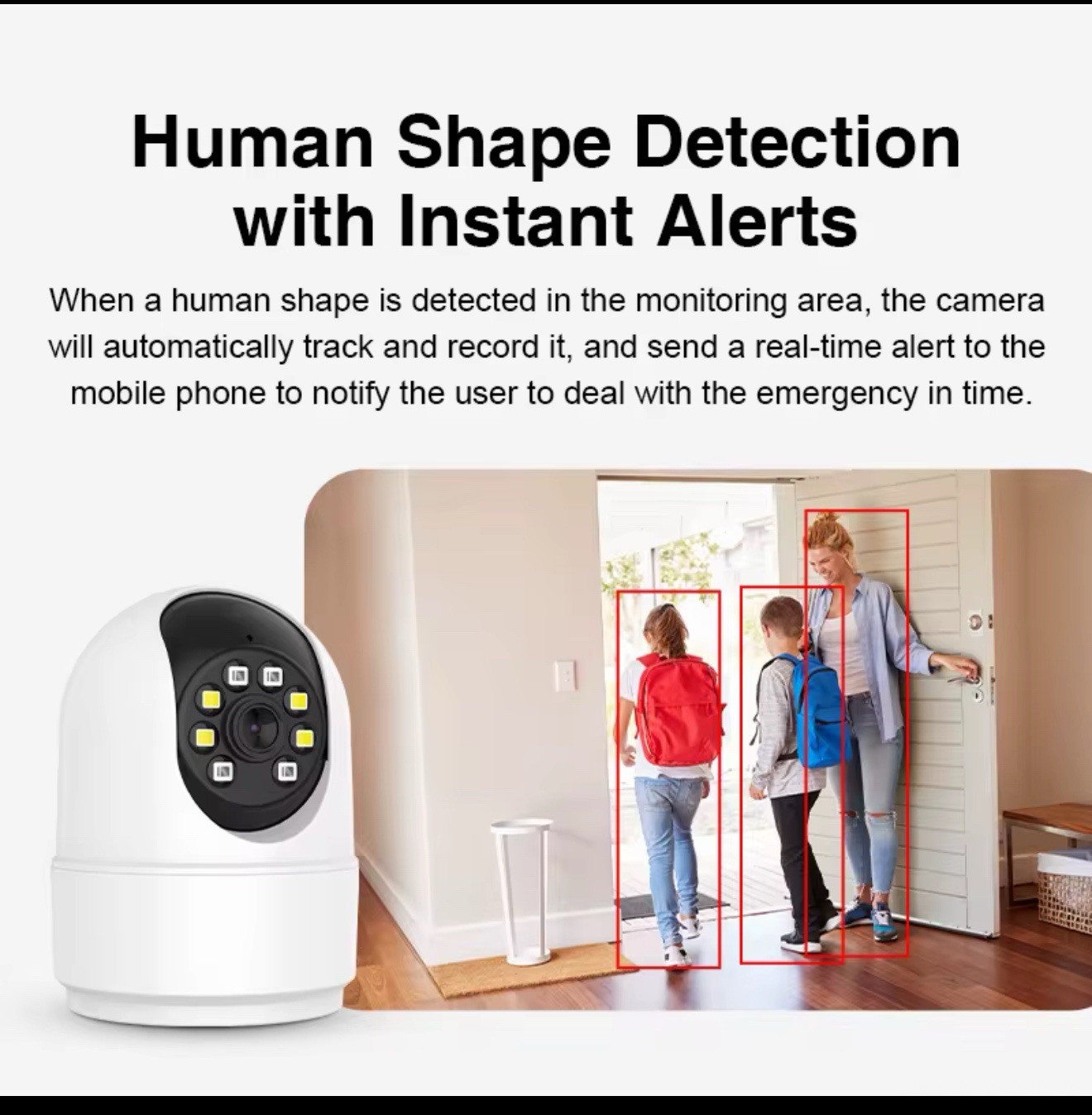Wireless WiFi Security Camera - 2 MP - Indoor Home Night Vision 2-Way Audio