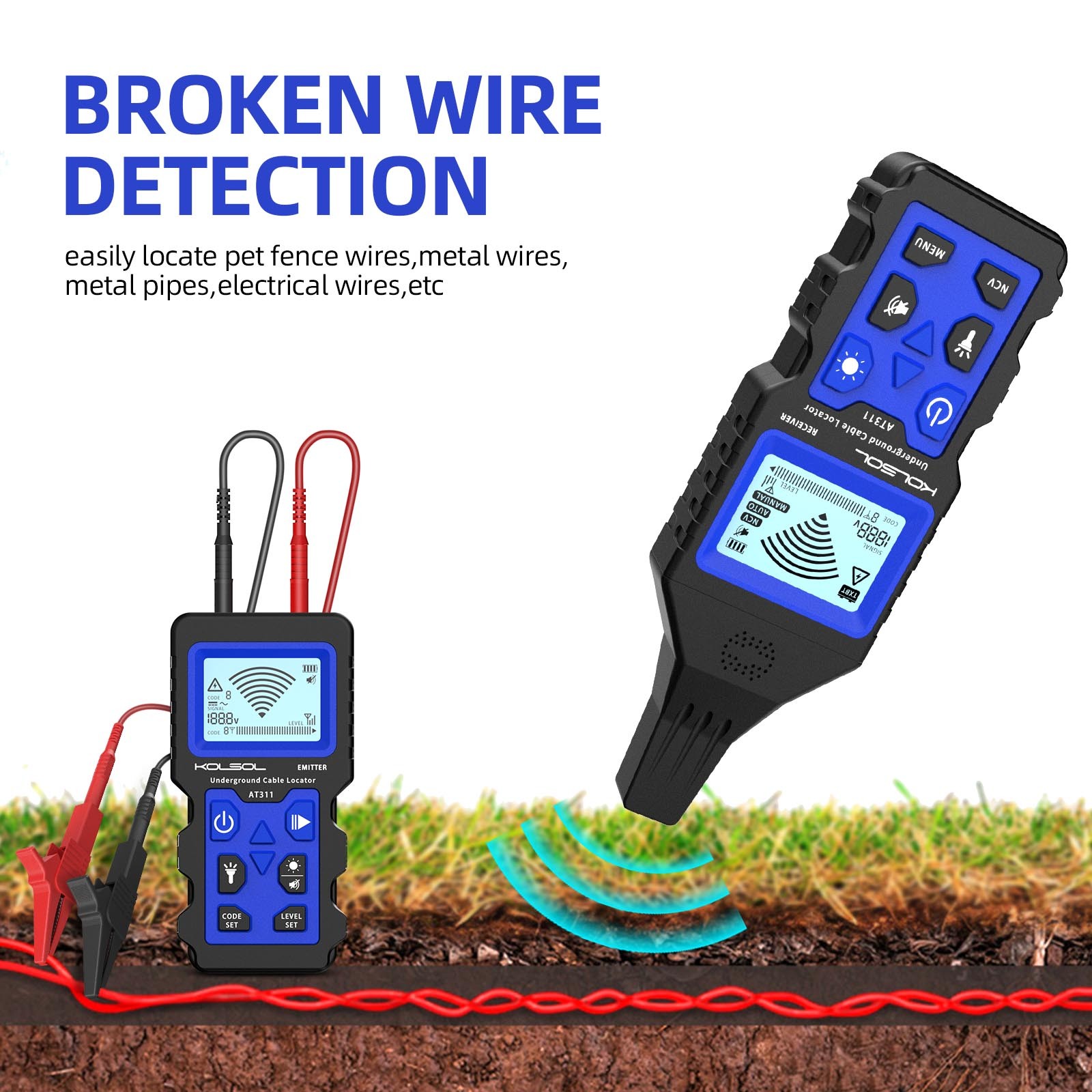 NF-826 Underground Cable Tester Wall Pipeline Wire Detector Locator Wire Tracker