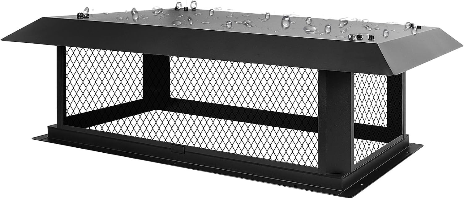 17" x 41" Chimney Cap - Rain Guard & Flue Cover for Multi-Flue Systems