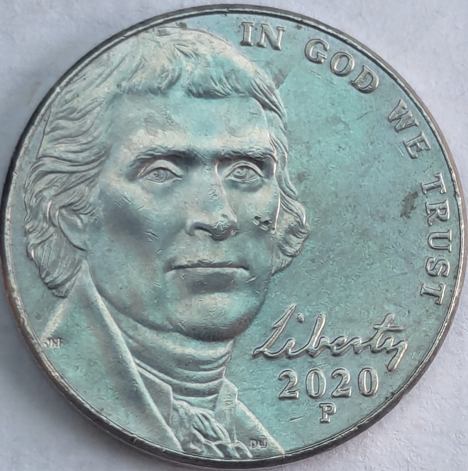 2020 P Jefferson Nickel DDR Variety Doubled Die Reverse WDDR-001 With Markers
