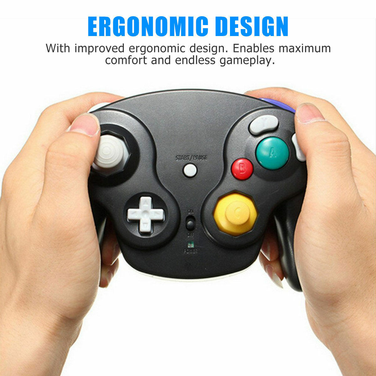 Wireless Game Controller w/ Adapter Wavebird For Gamecube Classic Retro GC NGC