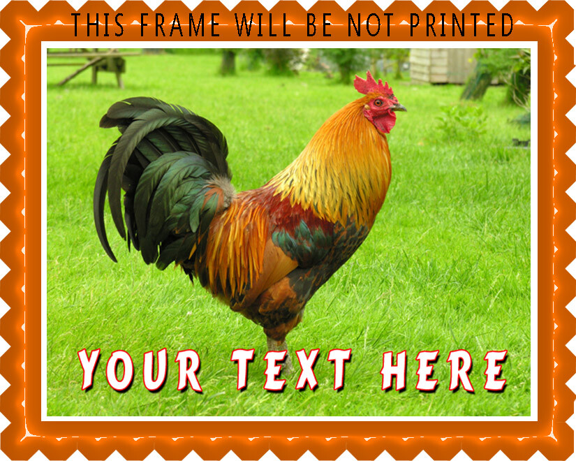 Rooster - Edible Cake Topper or Cupcake Topper