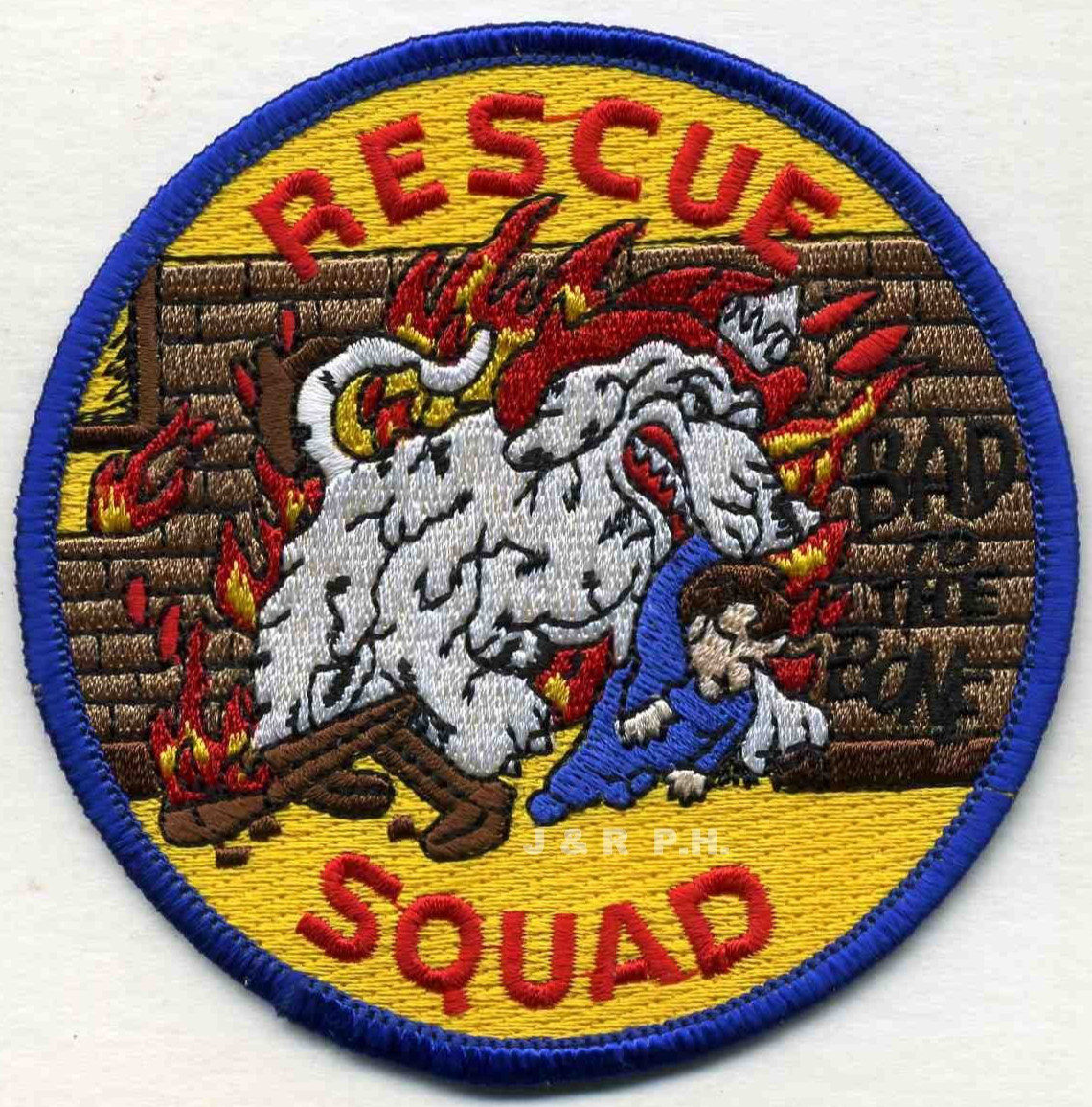 New Orleans  Rescue Squad "Bad to Bone", LA (3.75" round size) fire patch