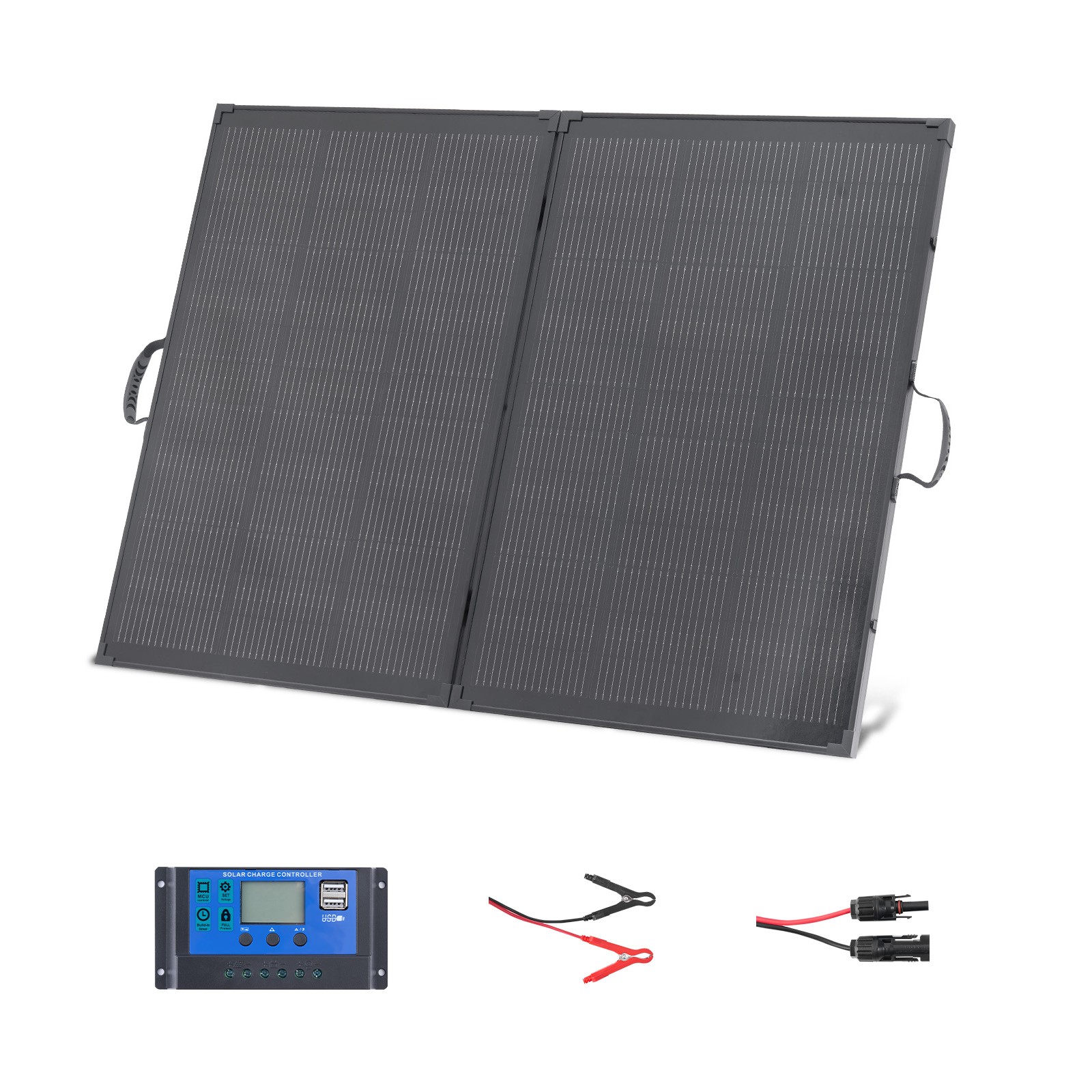Uimoso 200W Portable Foldable Solar Panel with 30A Controller for Charging