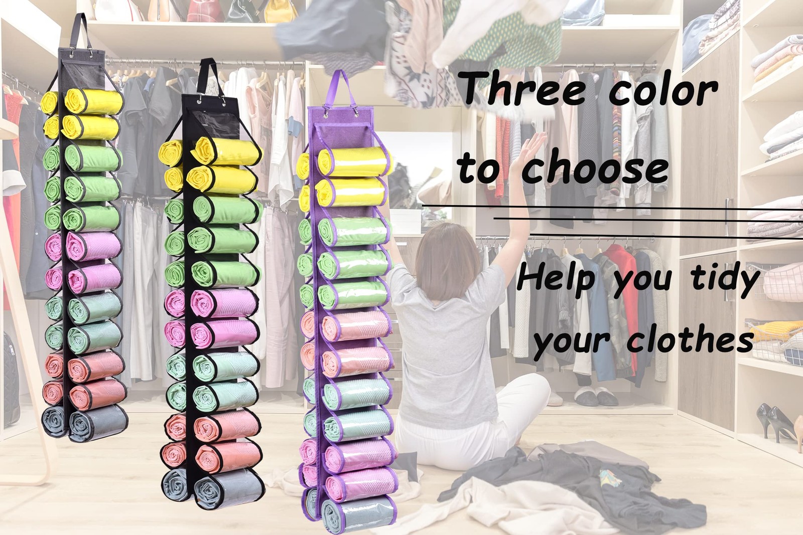Legging Storage Bag Storage Hanger Can Holds 24 Leggings or Shirts Jeans Comp...