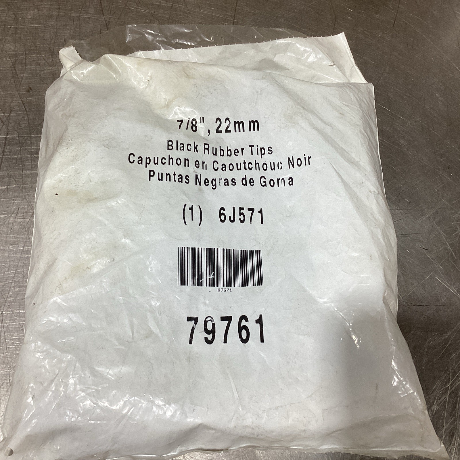 Black Rubber Tips 7/8”, 22mm, 6J571 Partial Kit (qty 12) NOS