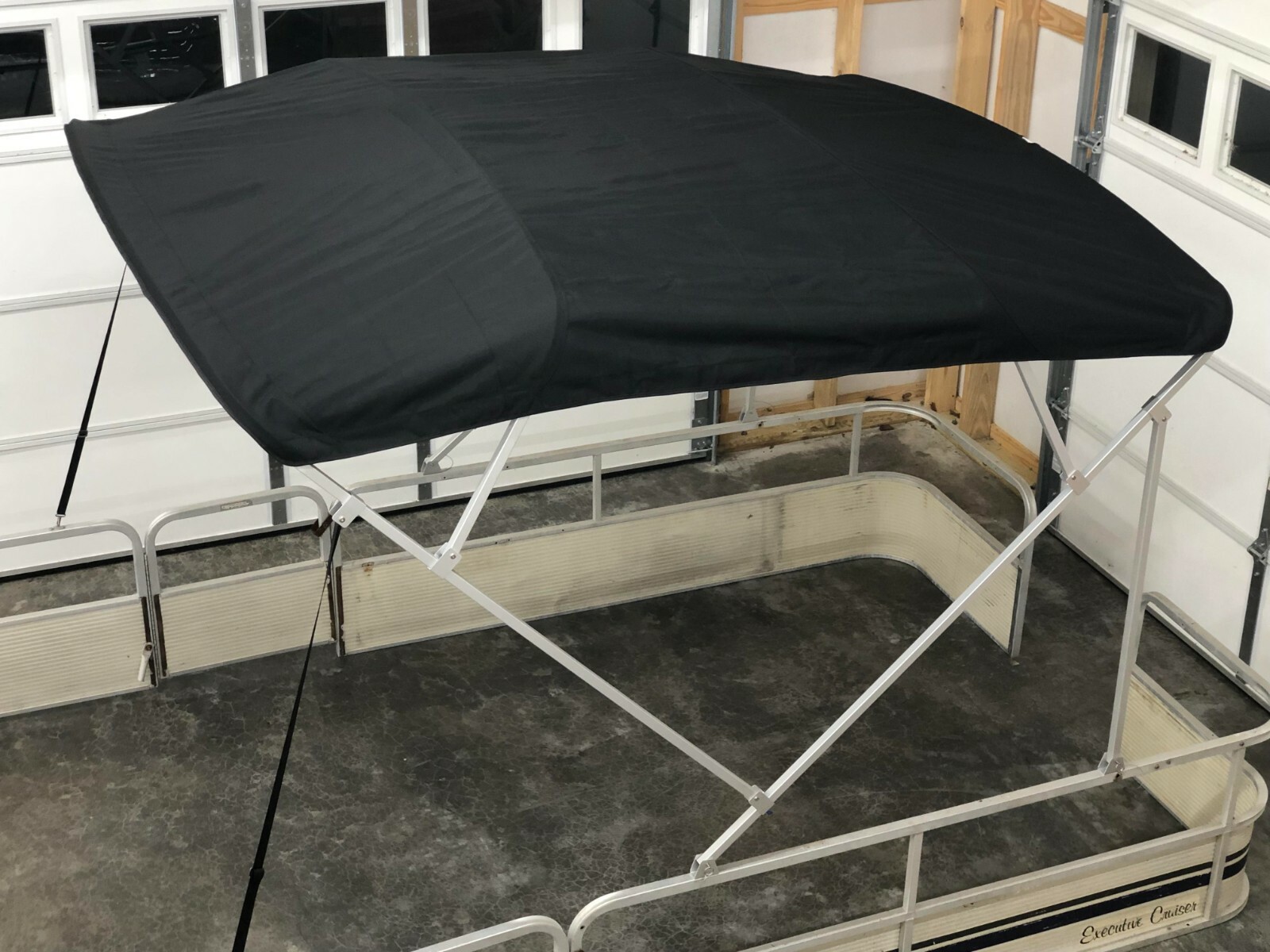 OPEN BOX CRO Black Replacement Bimini Top Canvas+Boot 9' L x8.5’ (fits97-103") W