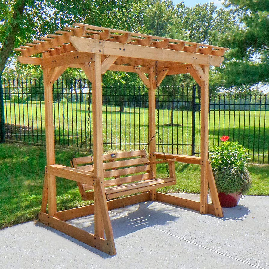 Backyard Discovery Callahan 2 Person Cedar Outdoor Swing Brown FreeShipping