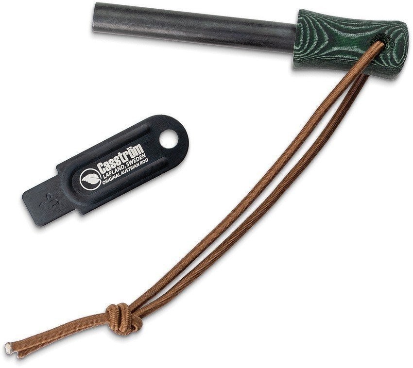 Casstrom Firesteel Green Canvas Micarta Handle Firestarting Rod - OS12207