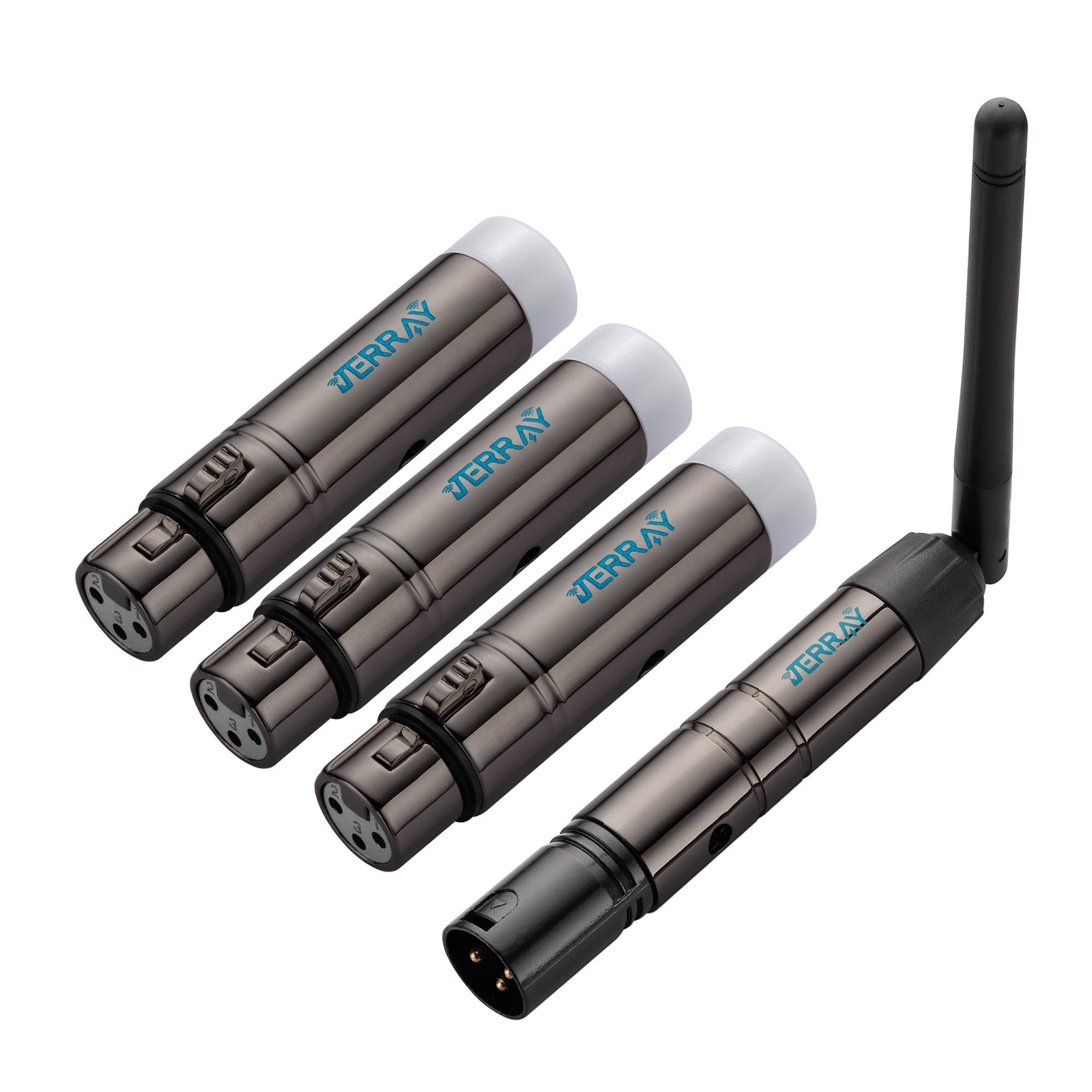 JERRAY DMX512 Wireless Transmitter 3 Receivers Kit