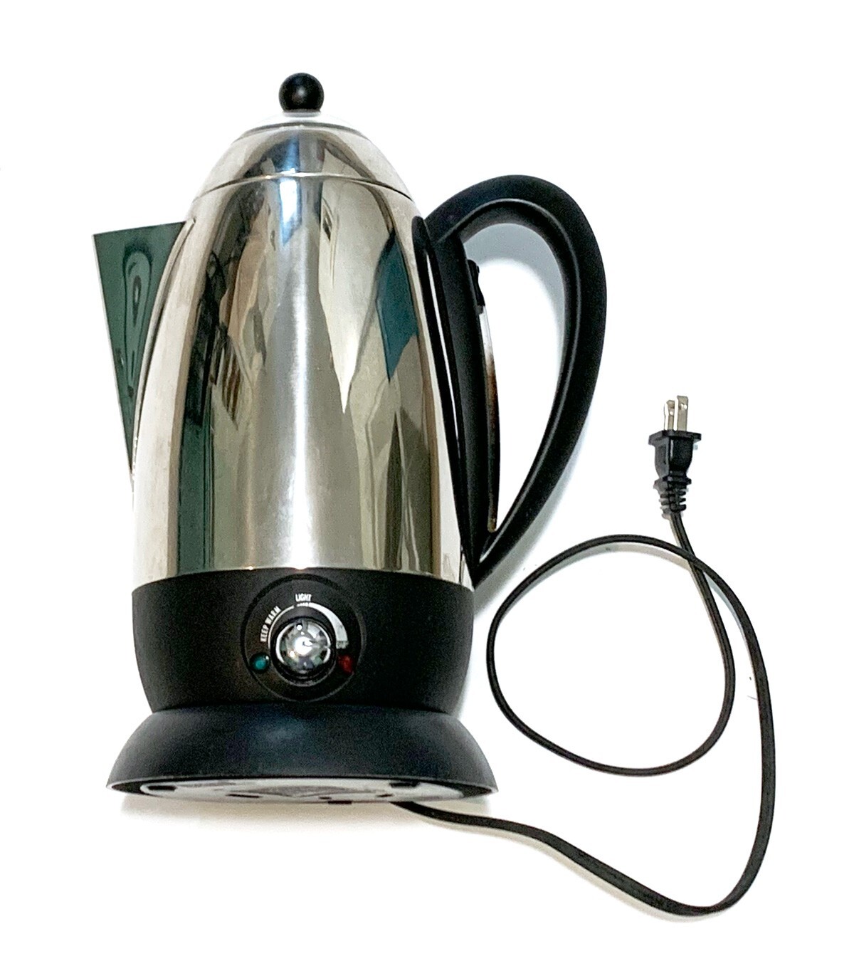 De'Longhi, 12 Cup Electric Coffee Percolator, DP-102ST, with Plug In Base