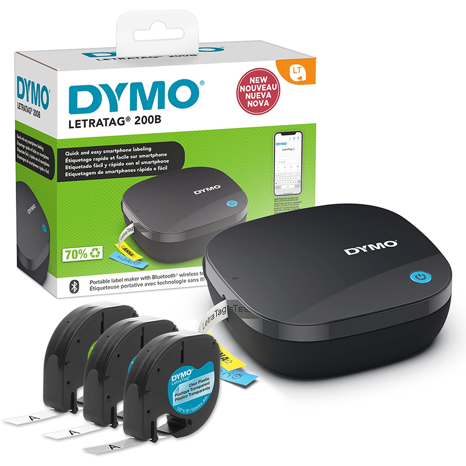 DYMO LetraTag 200B Label Maker, Wireless- iOS/Android, - MISSING TAPES