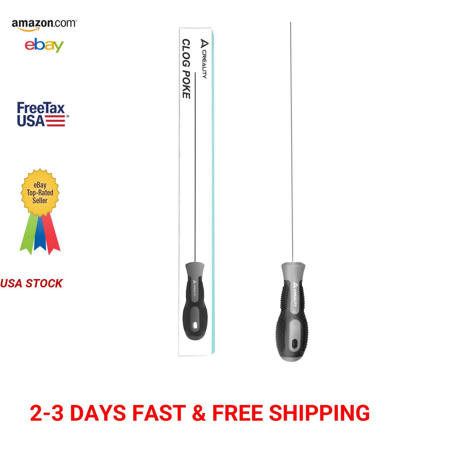 3D Printer Nozzle Cleaning Kit Φ1.5mm L210mm Clog Poke for All FDM 3D Printers