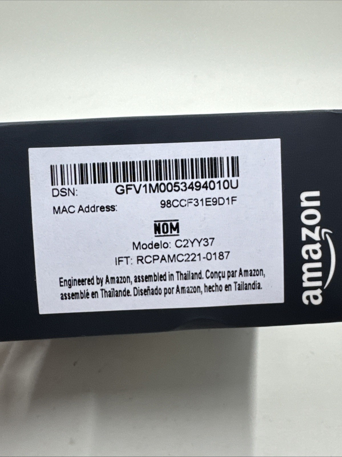 Amazon Smart Plug Model C2YY37