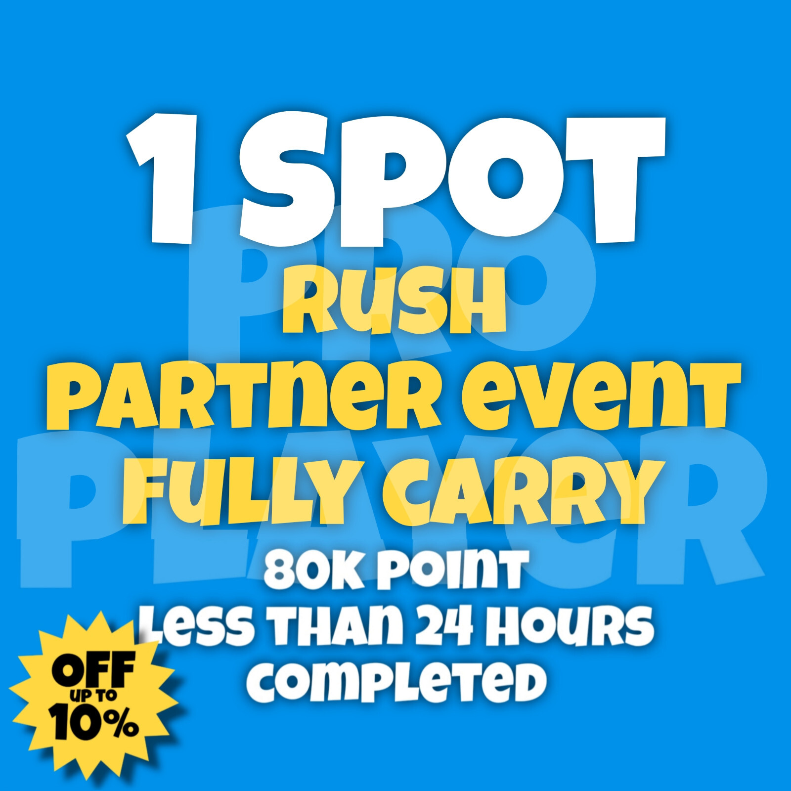 Pre Order  1 Rush Slot for Finale Partner Full Carry 80k⚡Try me, it Fast! ⚡