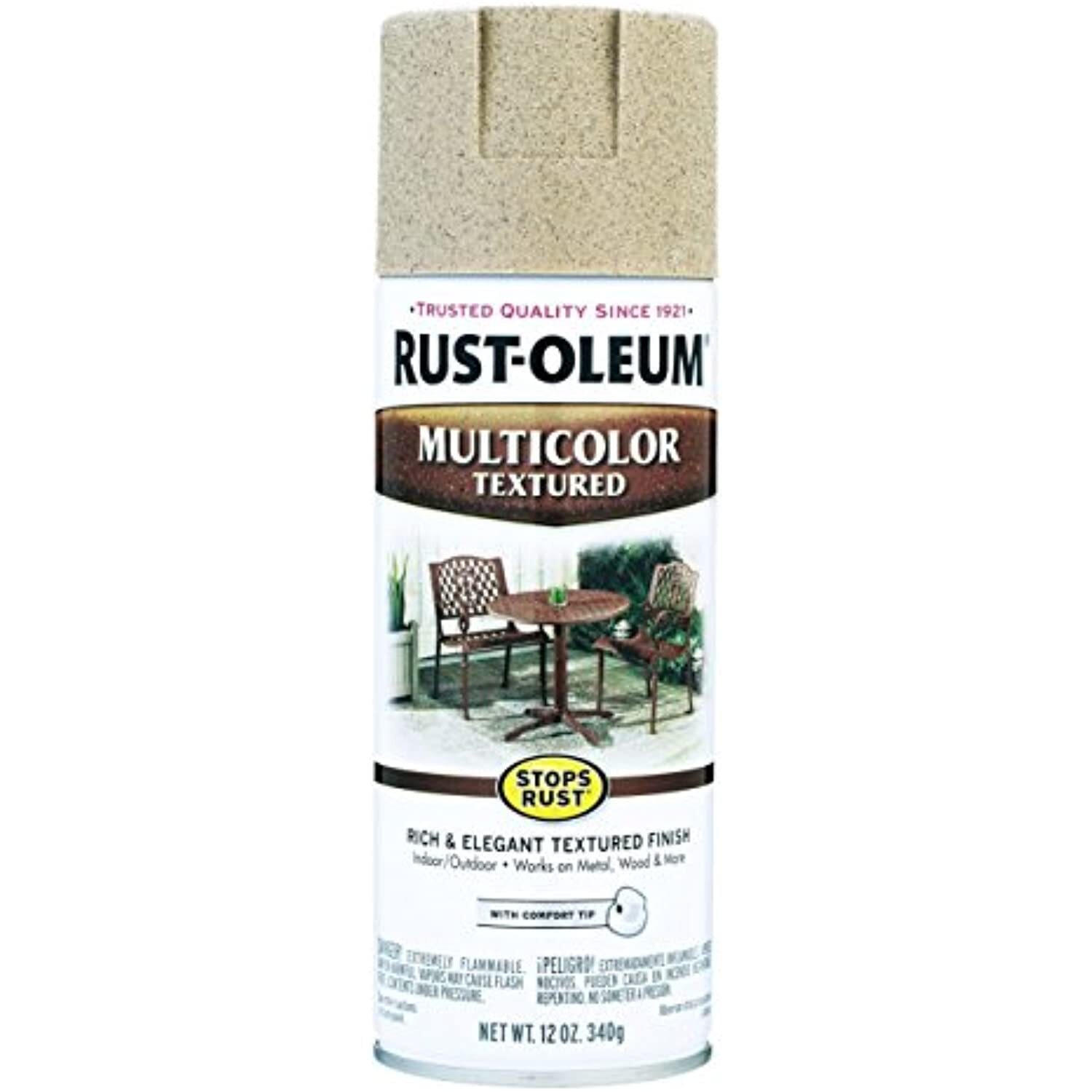 12 Oz Desert Bisque Multicolor Textured Stops Rust Spray Paint [Set of 6]