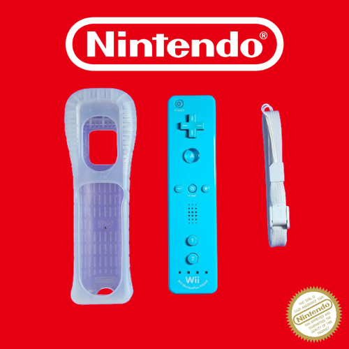 Official Wii Remote BLUE Nintendo Motion Plus Inside 👾 Wii U OEM Controller