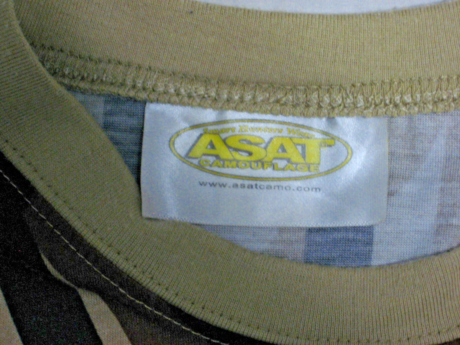 ASAT Camouflage Men's Pullover Long Sleeve Shirt XL Logo On Front