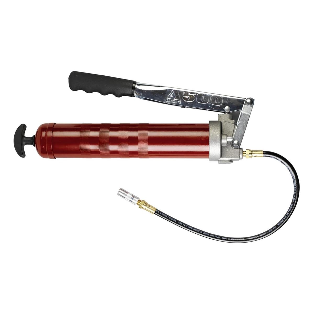 500-E Lever Action Grease Gun, Professional Series, 18" Flexible Hose, 16 oz ...