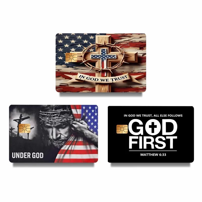 Faith & Patriot Card Sticker-Skin Covers Inspirational Credit Card Stickers