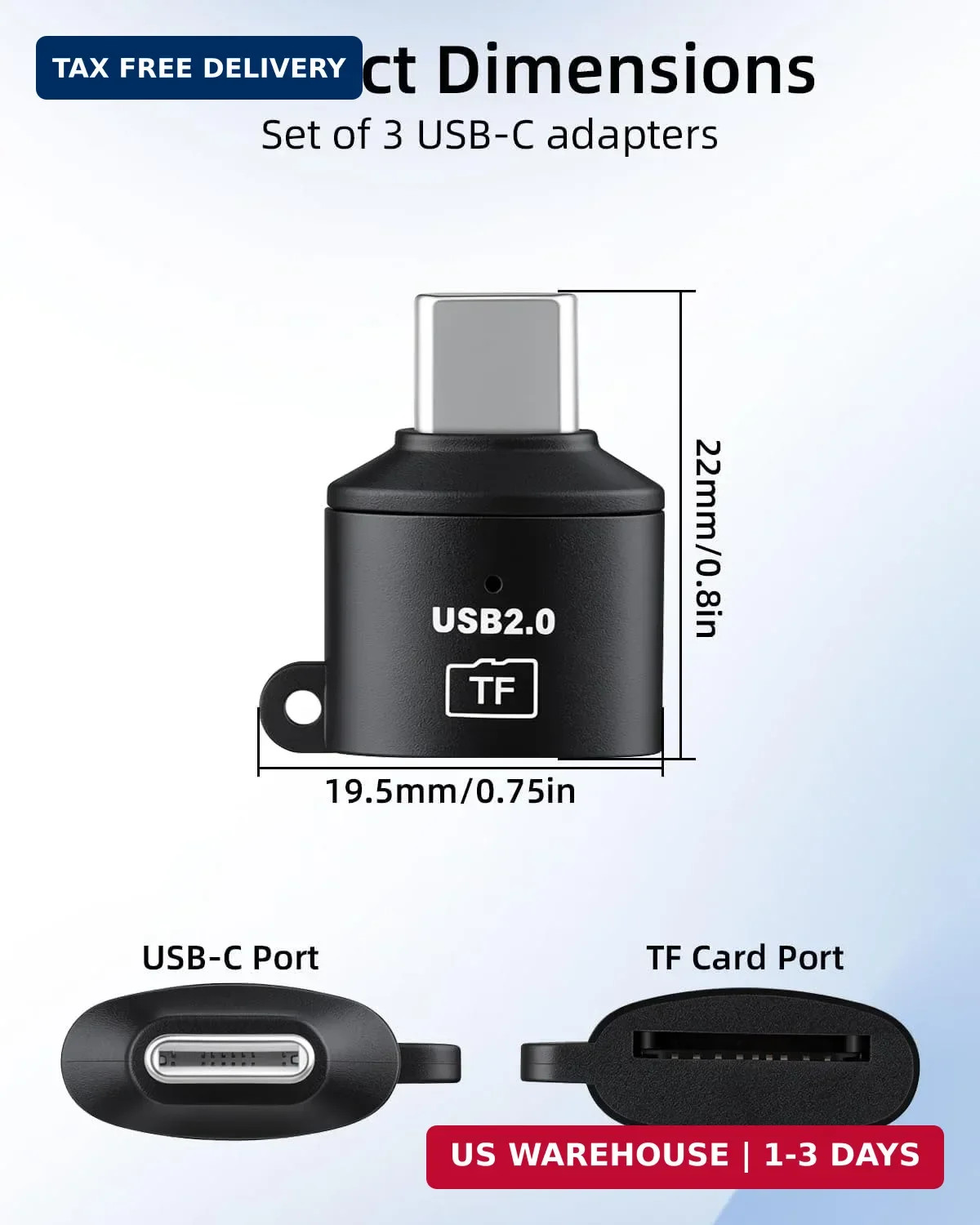 Micro SD Card Reader,SD Card Reader to USB C,Type c to TF-Card Reader Compatible