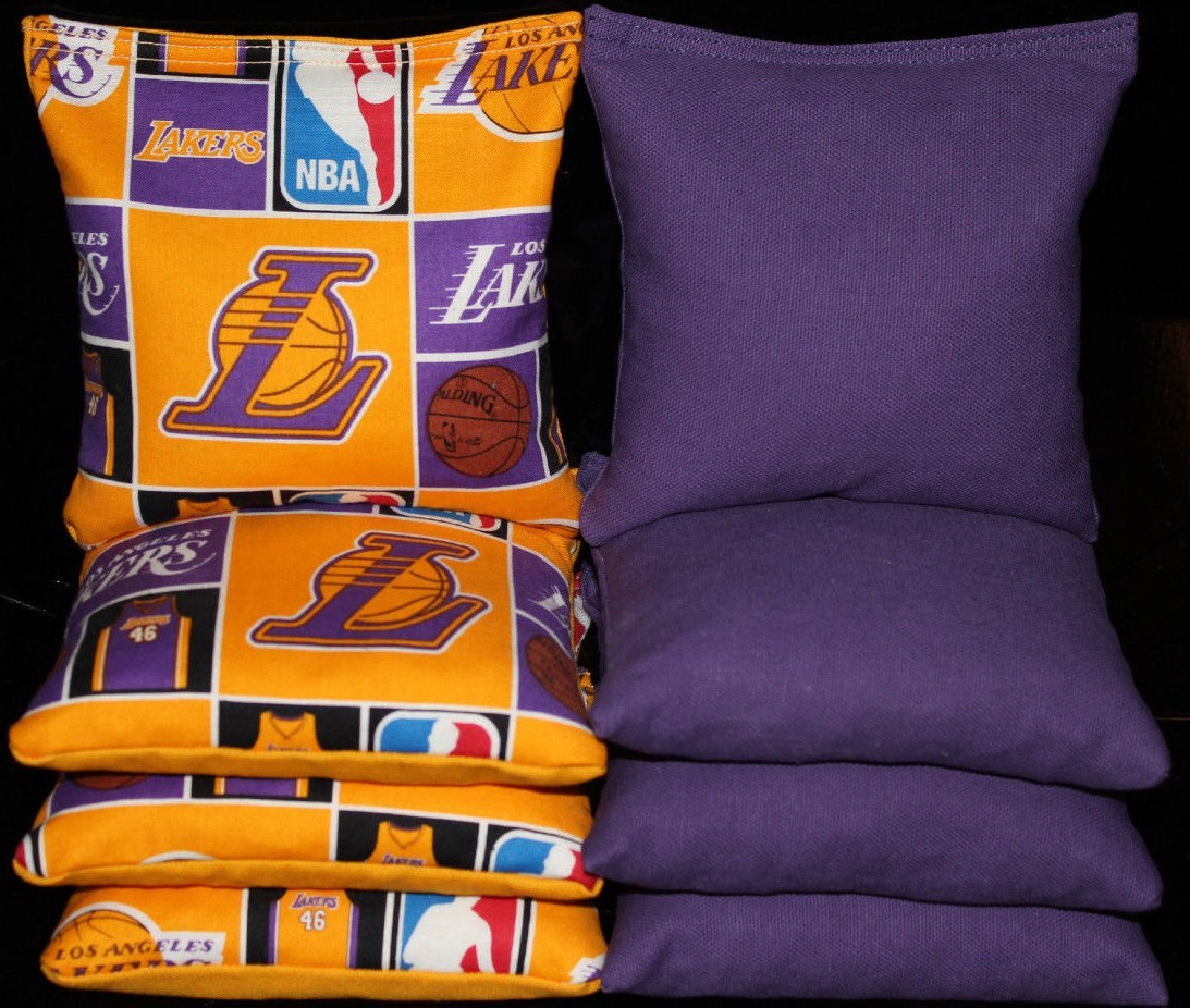 LA LAKERS All Weather Resin Stop N GO  BEAN BAGS NBA 8 Top Quality Bags!