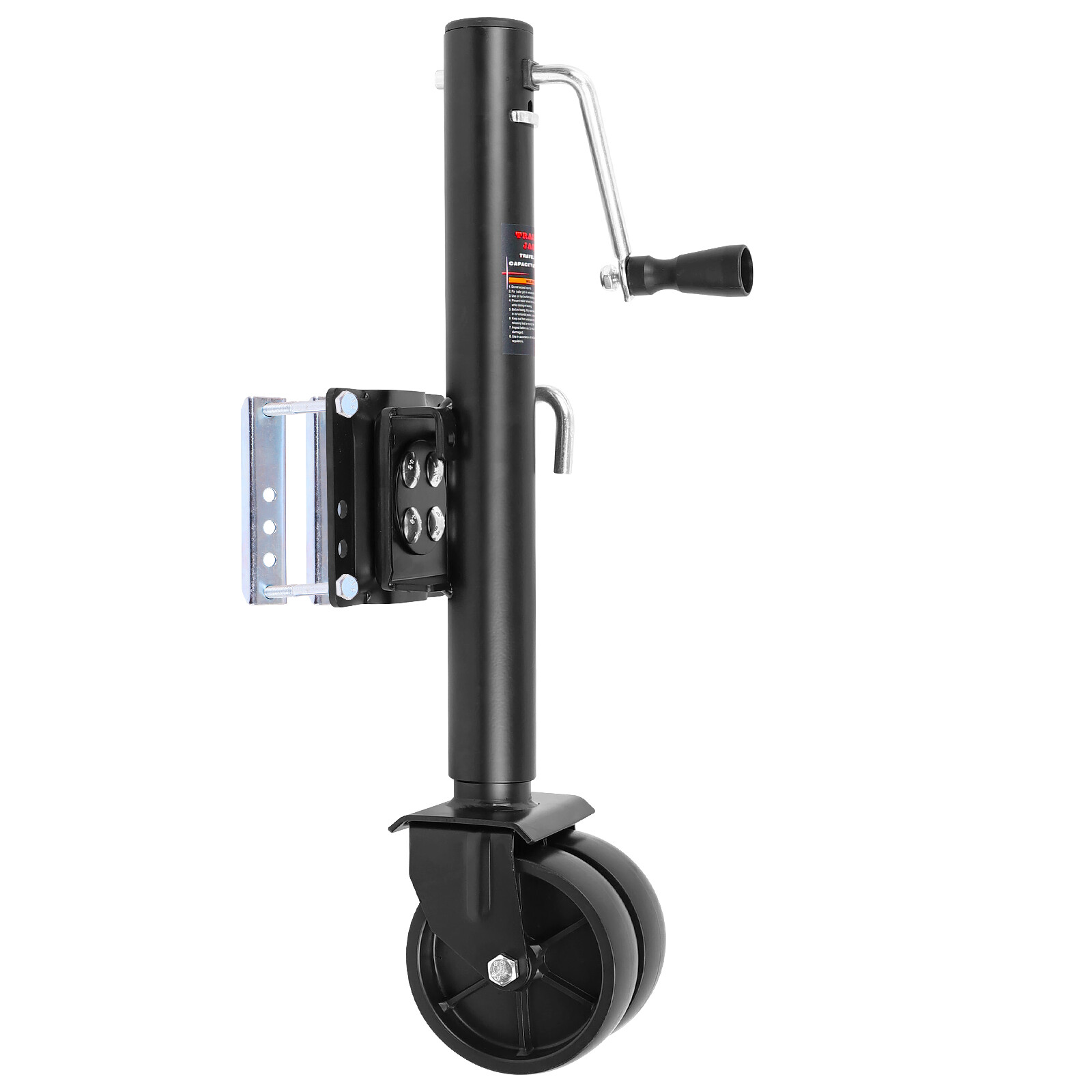 Swivel Bolt on Boat Trailer Jack Stand Dual Wheel 2000 lbs 12"Lift RV Utility