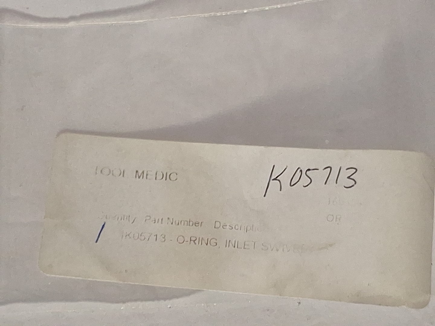 O-ring Inlet K05713