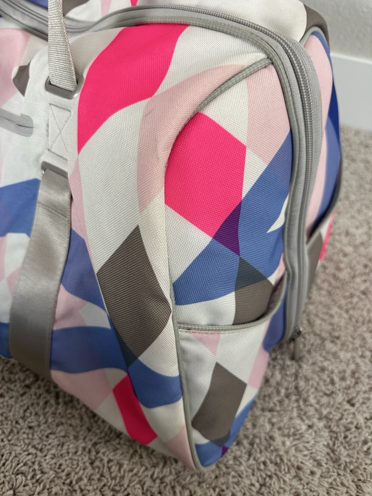 Nike Duffle Bag Diamond Purple Pattern Large Overnight Bag
