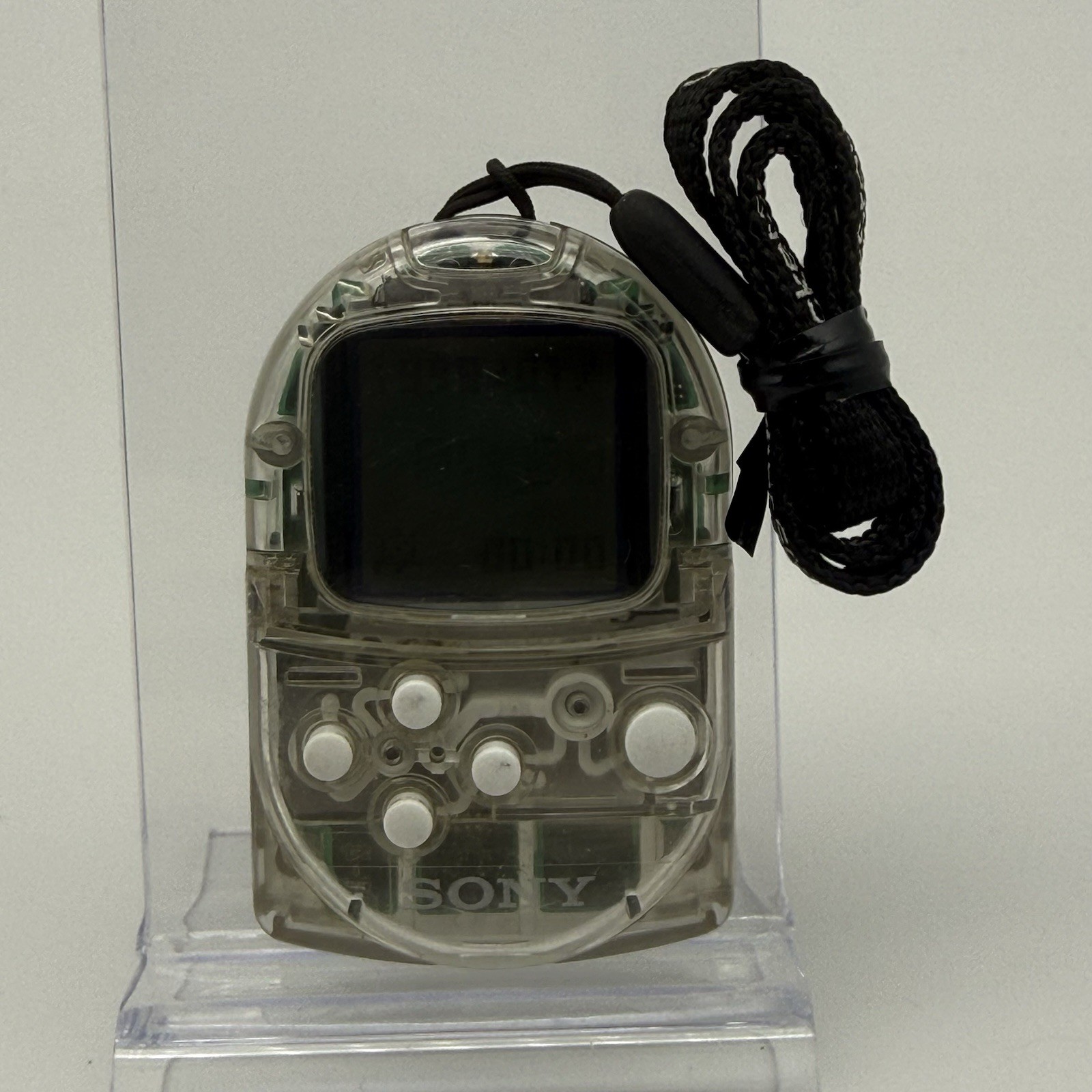 Sony Playstation Pocket Station Crystal Clear + Strap SCPH-4000 (LCD Burn) - USA