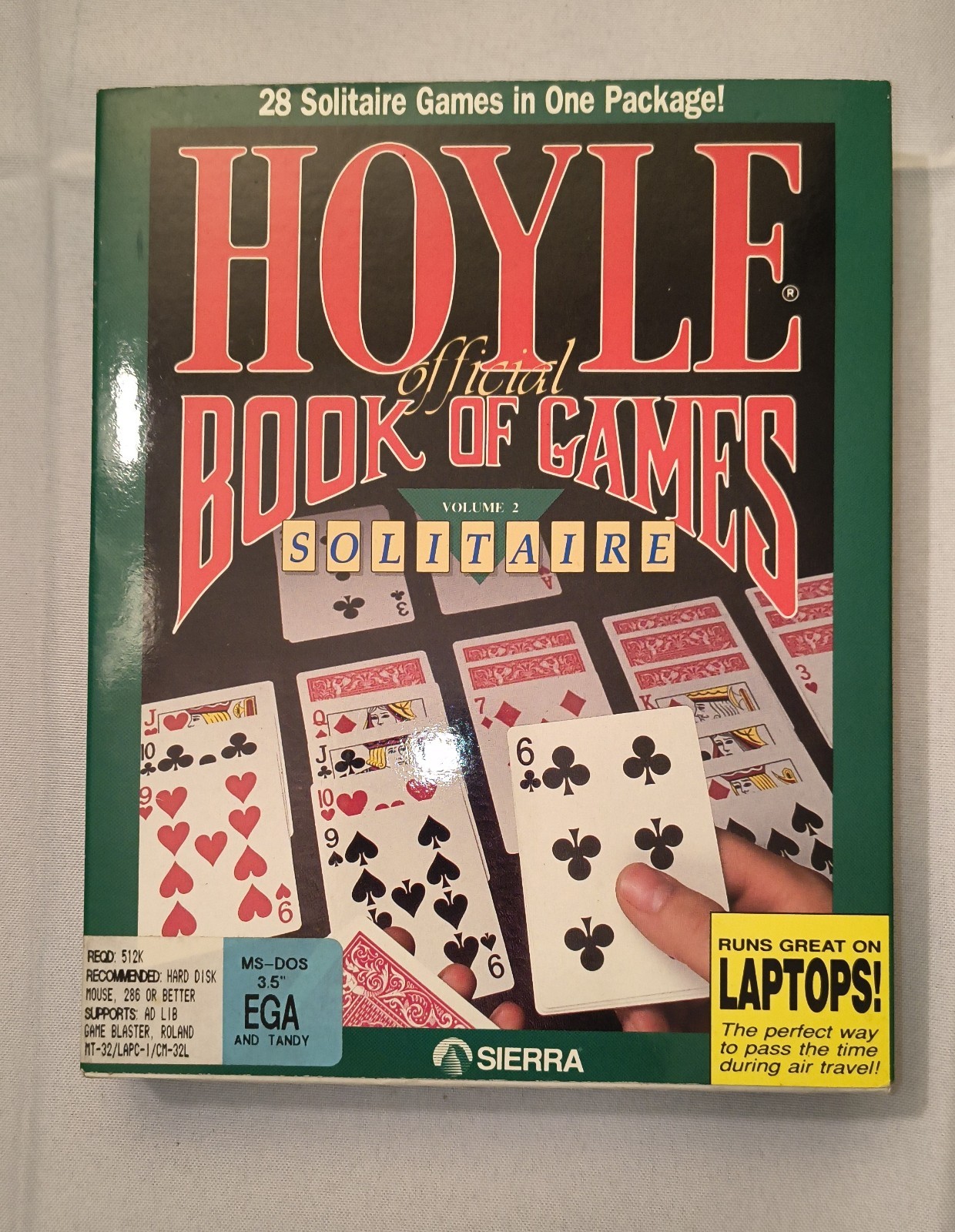 Sierra Hoyle Book of Games Vol 2 Solitaire MS-DOS 3.5" Floppy Disk Vintage