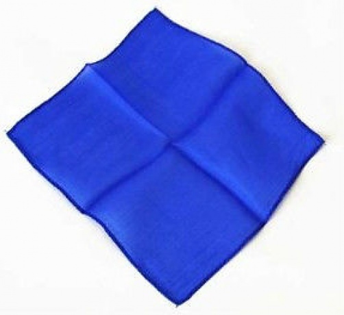 9" Inch BLUE MAGIC SILK Gosh Handkerchief Scarf Trick Hanky Magician Prop Thumb