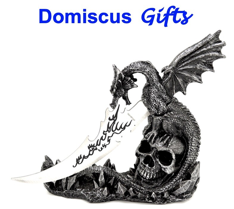 11" NEW! FANTASY Gothic DRAGON HUNTING Knife DAGGER Knives Figurine Gift Set