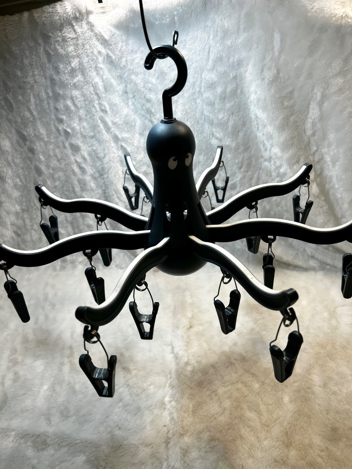 Blue Foldable Clip & Drip Hanger 8-Claw Octopus Hanging Dryer 16 Clips Portable