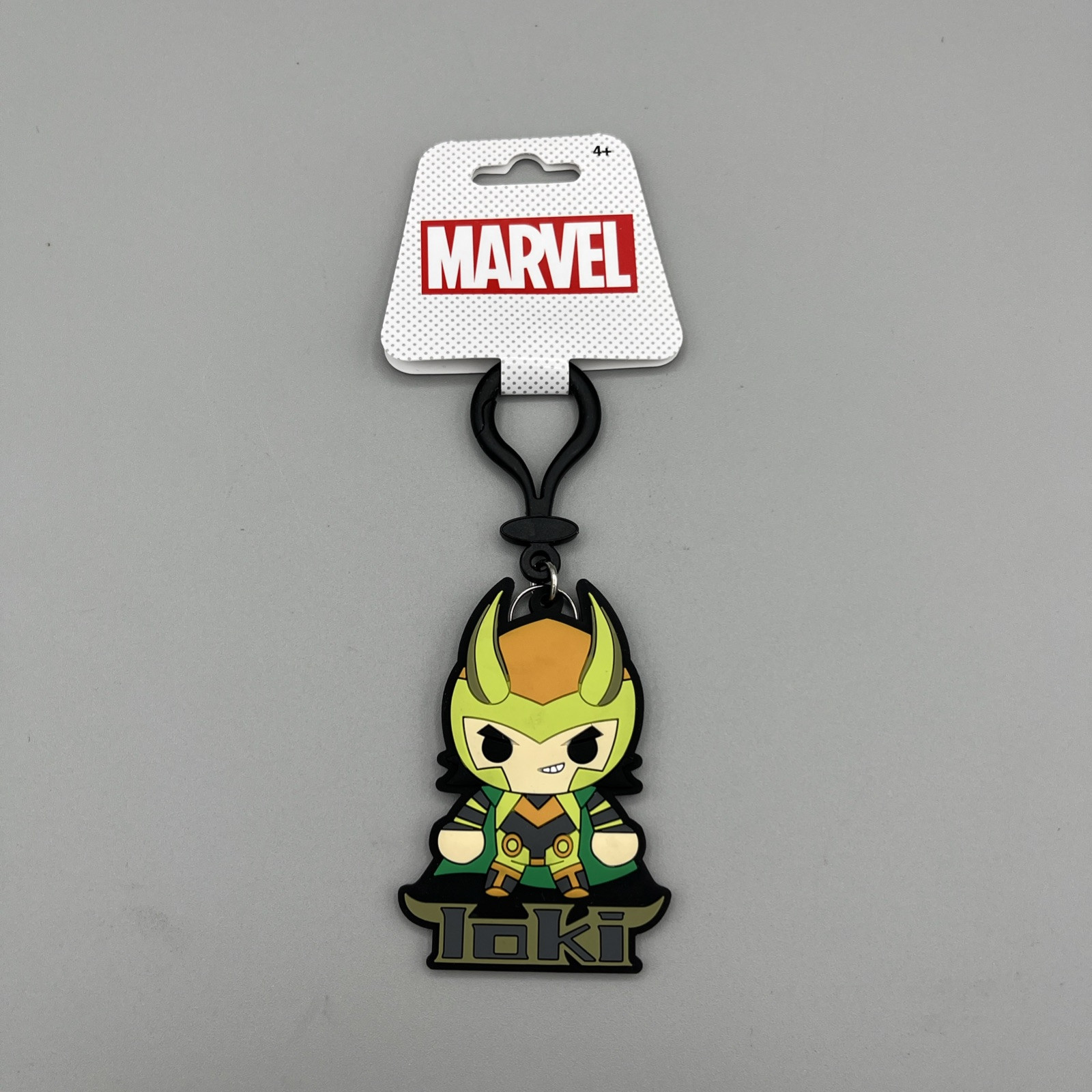 Marvel Loki Rubber Bag Clip Keychain - Chibi Style - Official Licensed