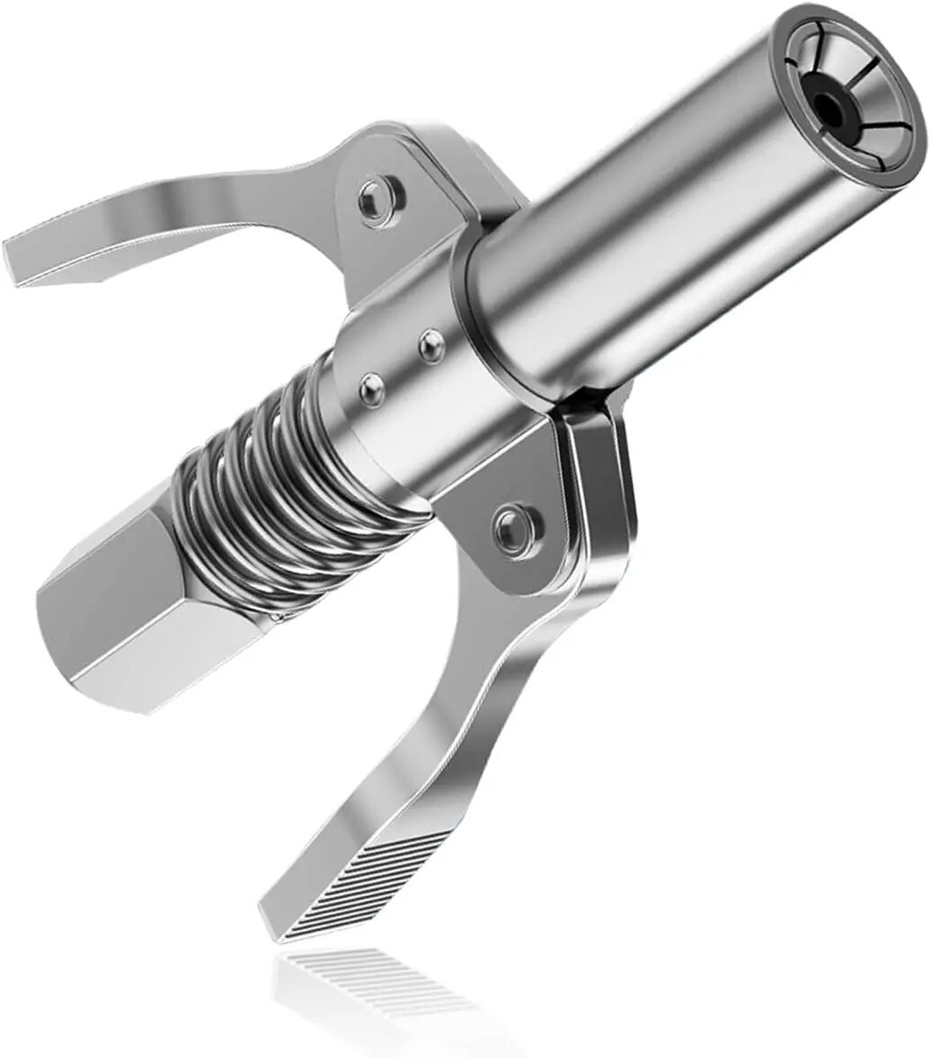 High Pressure Grease Gun Coupler Quick Release Lock Oil Nozzle Tip Fit 1/8” NPT.