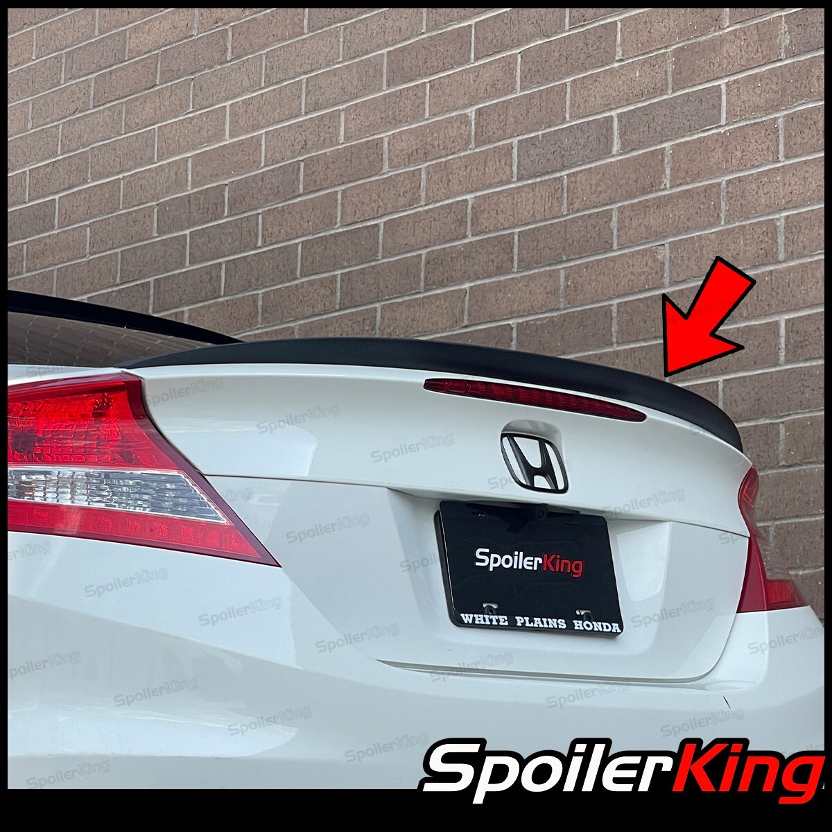 Rear DUCKBILL Trunk Lip Spoiler Wing (Fits: 2012-2015 Honda Civic 2dr FG3) 284K