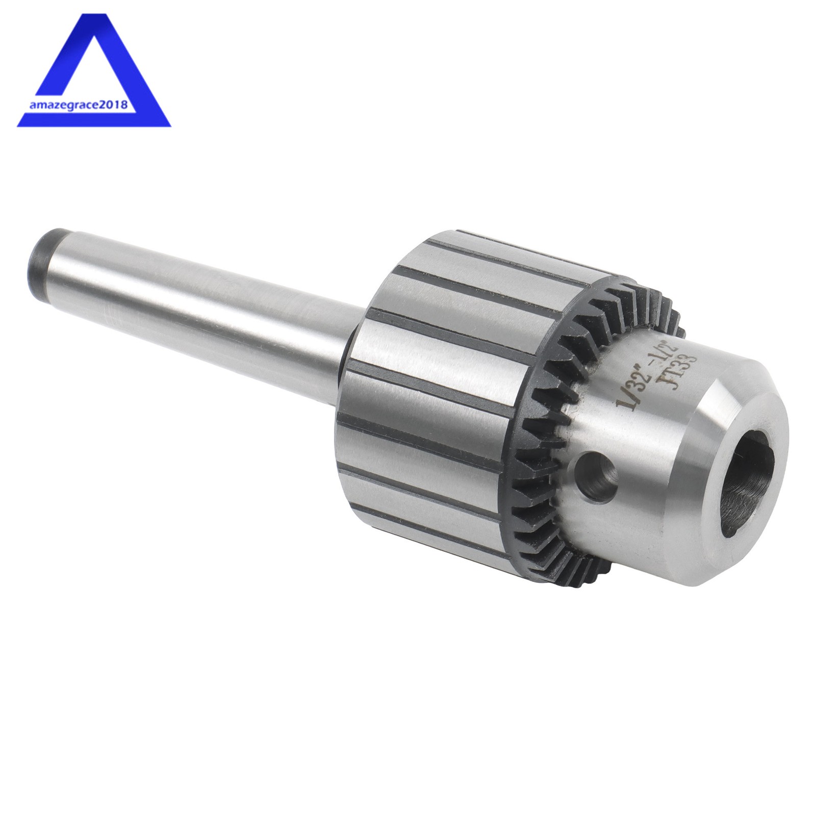 4 Pcs Lathe Drill Chuck Adapter Set - 1/2" Drill Chuck MT1 & MT2 Arbor Key Tools
