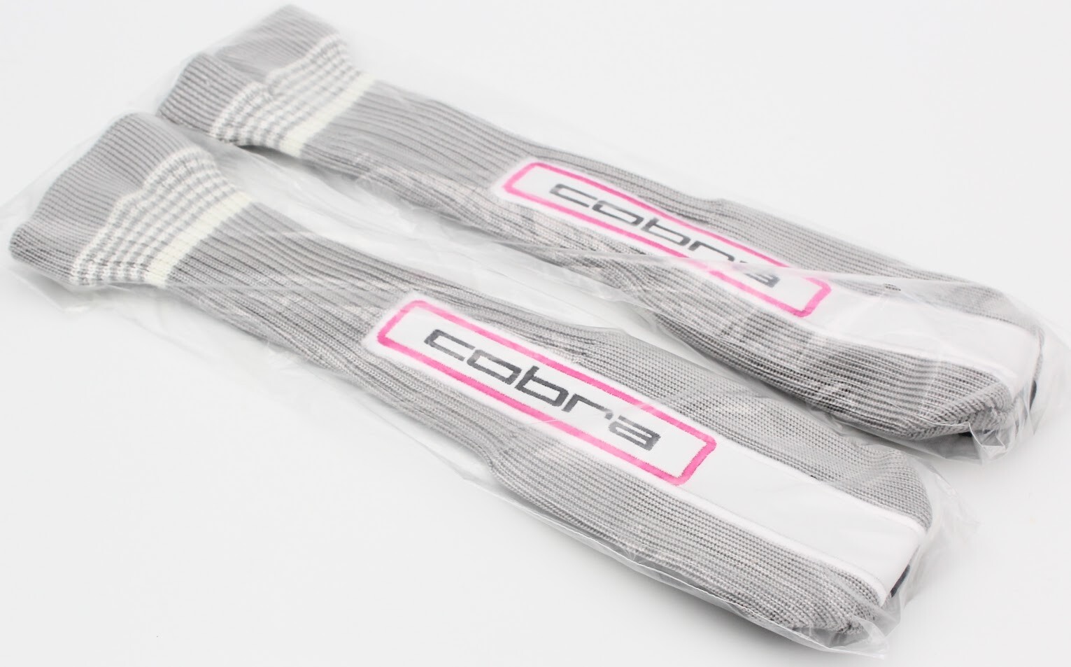 (2) NEW Cobra Ladies Gray/Pink Universal Fairway Wood Headcover Golf Head Cover