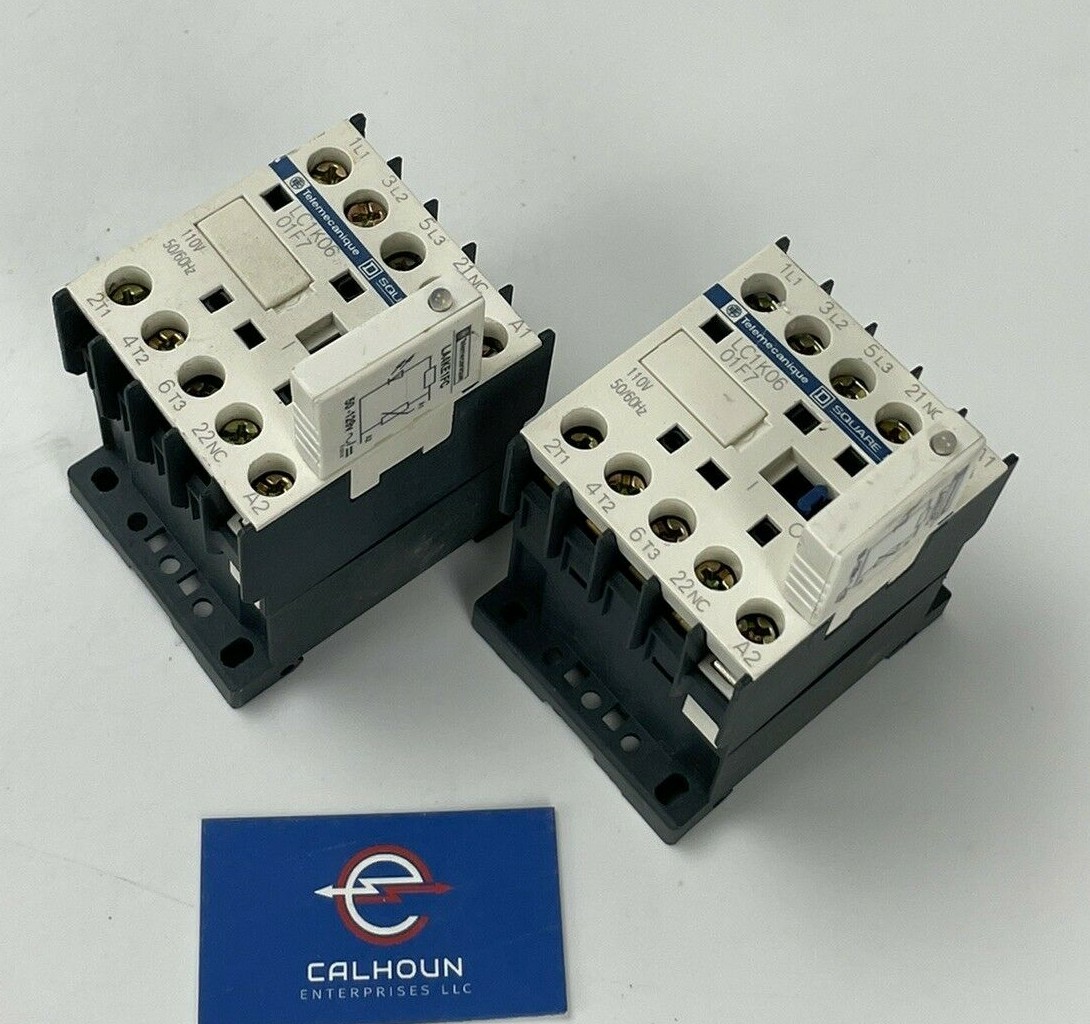 (LOT OF 2) Telemecanique LC1K06 01F7 Contactor 20A Coil: 110V  *WARRANTY*