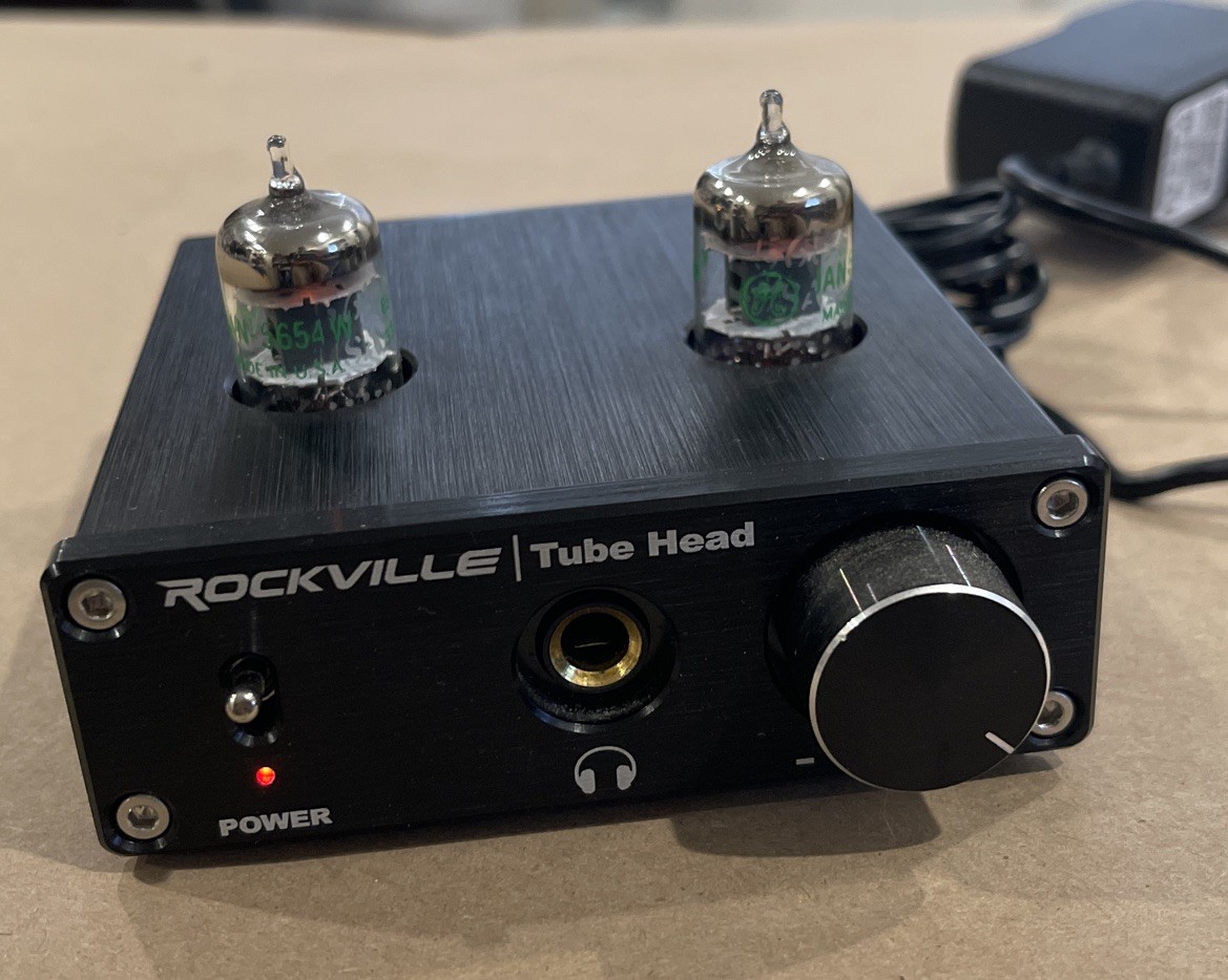 Rockville Tube Head Headphone Amplifier Amp Upgraded GE JAN 5654 tubes
