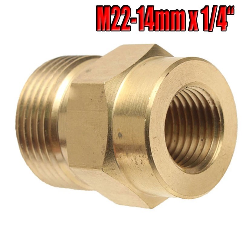 Male Adaptor 1/4" Female 1Pcs 1pc 22x12x29mm For High Pressure Water Tools