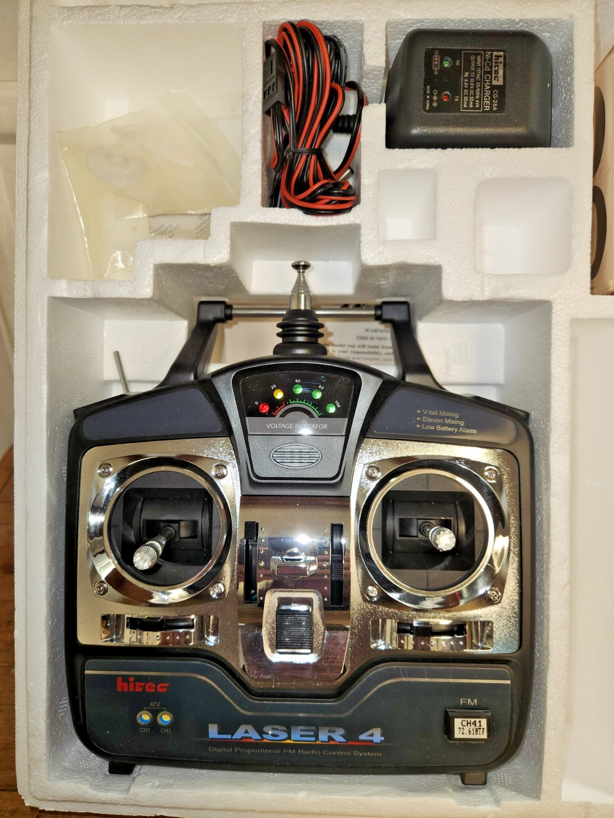 HITEC LASER 4 FM Channel Radio Control System RC Transmitter OPEN BOX